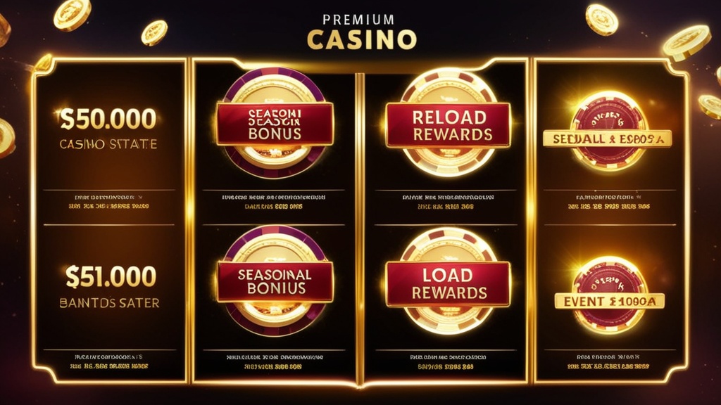 Sonderaktionen und Bonusangebote auf einem Casino-Promo-Board