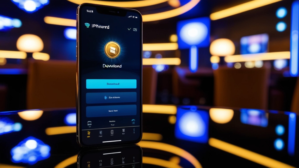 Smartphone zeigt sicheren App-Download im Casino-Umfeld
